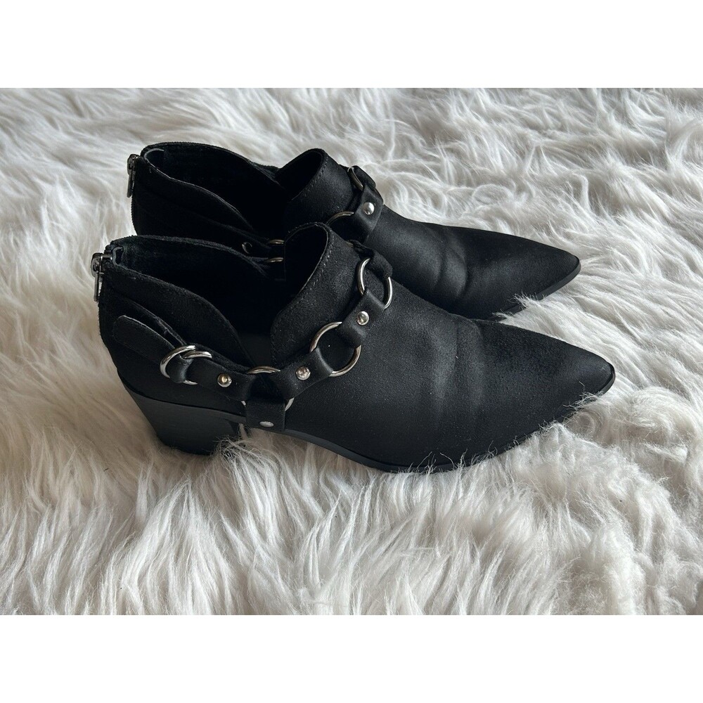 Carlos by Carlos Santana Women’s 7 Black Western Booties Y2K Western Goth